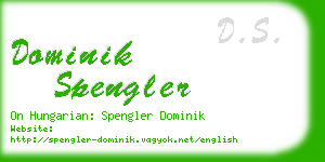 dominik spengler business card